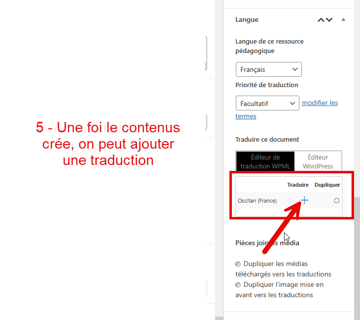 Traduction de la ressource — WPML